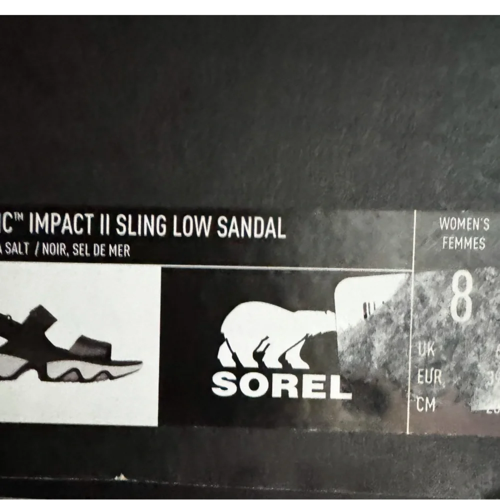 Sorel Black and White Wave-Platform Sandal - Picture 4 of 4